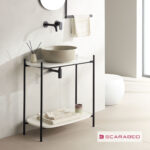 Έπιπλο μπάνιου Laila 2703-NROP με ράφια 2715+2710-41 χωρίς νιπτήρα, Scarabeo - Image 2