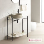 Έπιπλο μπάνιου Laila 2703-NROP με ράφια 2716+2710-41 χωρίς νιπτήρα, Scarabeo - Image 2