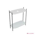 Έπιπλο μπάνιου Laila 2703-NROP με ράφια 2716+2710-41 χωρίς νιπτήρα, Scarabeo