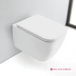 Λεκάνη Κρεμαστή TEOREMA/52 Clean-Flush με κάλυμμα Slim Soft Close, Scarabeo Pearl (White Matt) - Image 2