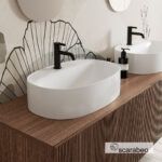 ΝΙΠΤΗΡΑΣ SKINNY 60x40 H.15 (1 οπή) SCARABEO WHITE MATT