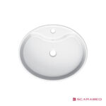 Νιπτήρας Πορσελάνης Wind/r 54,5x45 (1 οπή) Scarabeo White - Image 2