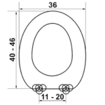 Κάλυμμα λεκάνης ELVIT 0039 MDF λευκό - Image 2