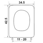 Κάλυμμα λεκάνης ELVIT 0085 ΤΕΤΡΑΓΩΝΟ ΚΑΘΕΤΟ ΣΤΗΡΙΓΜΑ ΛΕΥΚΟ - Image 2