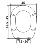 Κάλυμμα λεκάνης ELVIT 0072 LIUTO Ideal Standard - Image 2