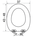 Κάλυμμα λεκάνης ELVIT 0129 ΡΟΥΣΤΙΚ ΚΑΡΥΔΙ (NOCE) - Image 2
