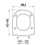 Κάλυμμα λεκάνης ELVIT 0198 QUEEN D-SHAPE slow close λευκό - Image 2