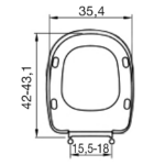Κάλυμμα Λεκάνης Duroplast ELVIT 1226 Verdi-Tesi-Selecta I.S Λευκό - Image 2
