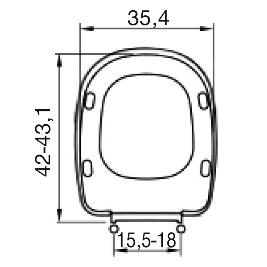 Κάλυμμα Λεκάνης Duroplast ELVIT 1226 Verdi-Tesi-Selecta I.S Λευκό - Image 2