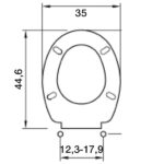 Κάλυμμα λεκάνης Duroplast ELVIT 1246 VERSO  UNIVERSAL Λευκό - Image 2