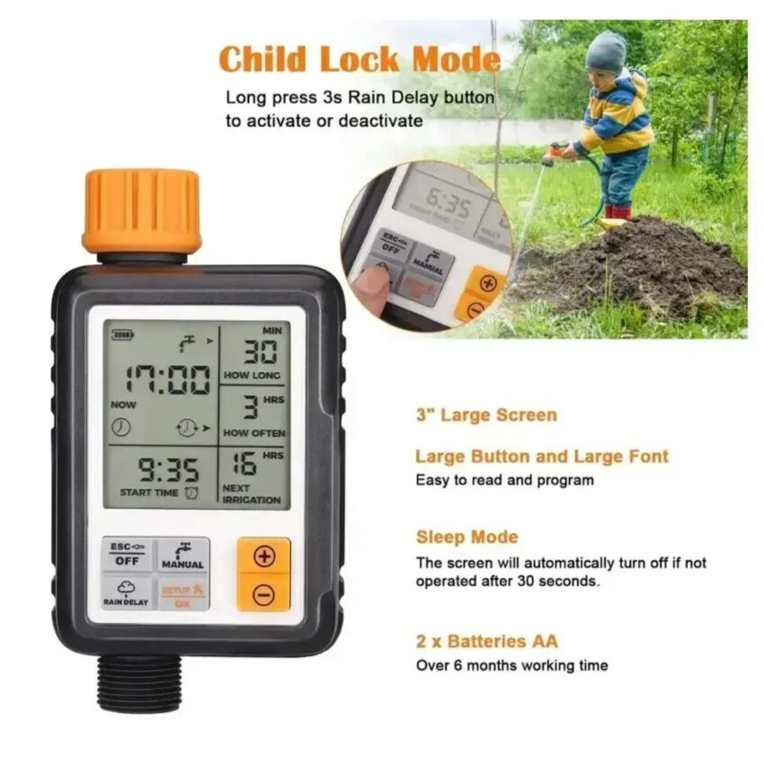 HCT-311 Προγραμματιστής Ποτίσματος μπαταρίας 3/4 - Image 4