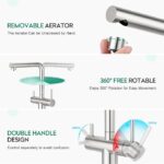 CREA Μπαταρία Κουζίνας 3 Δρόμων με Αποσπώμενο Τηλέφωνο & Ενσωματωμένο Φίλτρο Νερού - Image 4