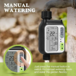 Αυτόματος Προγραμματιστής Ποτίσματος Μπαταρίας με Ψηφιακή Οθόνη & Αισθητήρα Βροχής (Μονός, Μαύρος) - Image 2