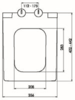 Κάλυμμα λεκάνης ELVIT 0410 KARE ΤΕΤΡΑΓΩΝΟ λευκό - Image 2