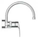 EUROSMART GROHE Επίτοιχη μπαταρία νεροχύτη μονού μοχλού 1/2″ Χρωμέ 32482003 - Image 3